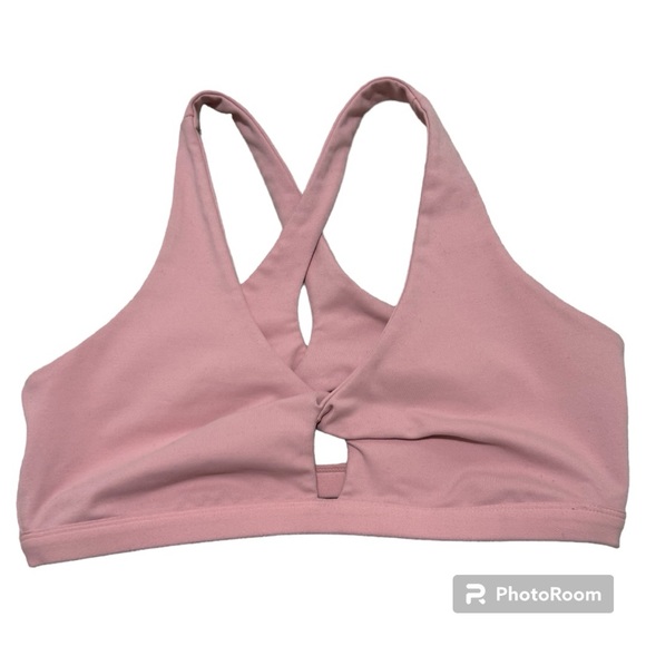 Fabletics Twist Front Sports Bra in Blush Pink - Picture 3 of 6